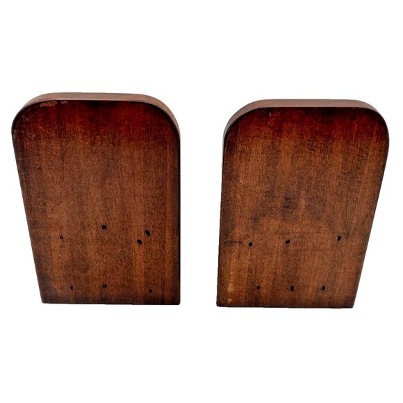 2 Vintage Solid Wood Corbels Brackets Bookends Mantel/Bar/Shelf 7" x 7" x 4.5" - Picture 9 of 13